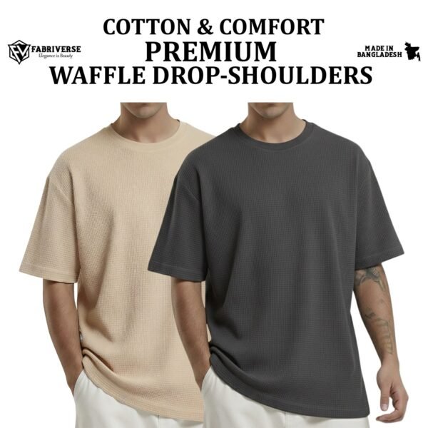 Premium Waffle Drop (Biscuit-Charcoal)