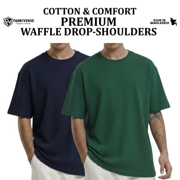 Premium Waffle Drop (Navy-B.Green)