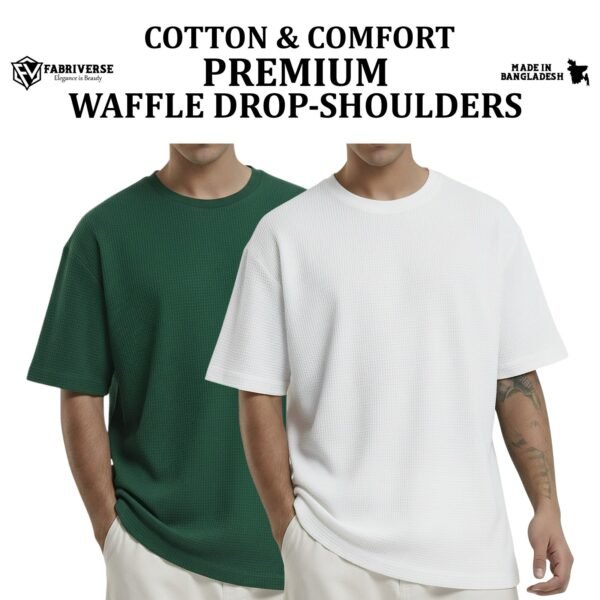 Premium Waffle Drop (B.Green-White)