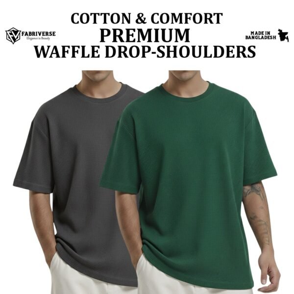 Premium Waffle Drop (Charcoal-B.Green)