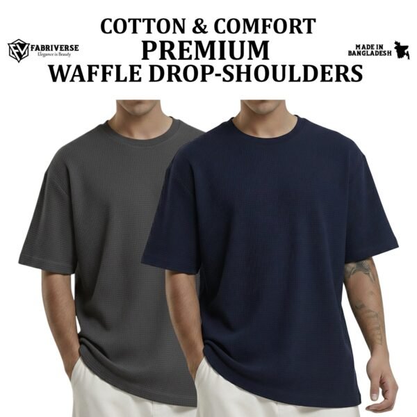 Premium Waffle Drop (Charcoal-Navy)