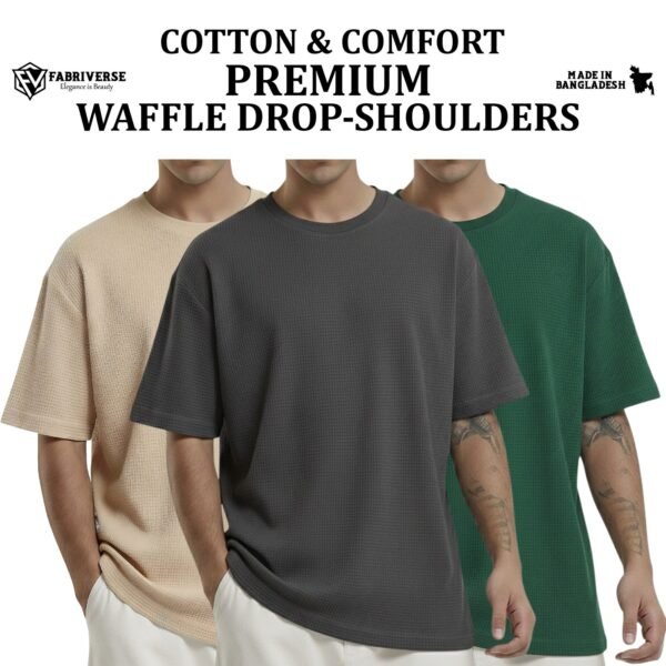 Premium Waffle Drop (Biscuit-Charcoal-B.Green)