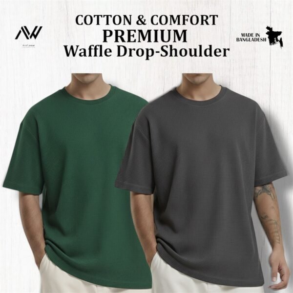 Premium Waffle Drop (Charcoal-B.Green)