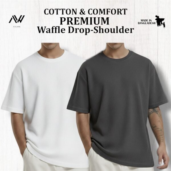 Premium Waffle Drop (Charcoal-White)