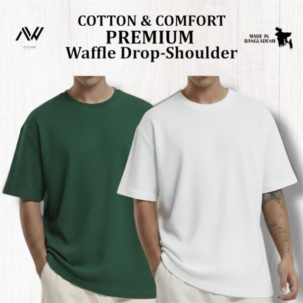 Premium Waffle Drop (B.Green-White)