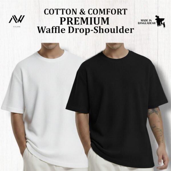 Premium Waffle Drop (White -Black)