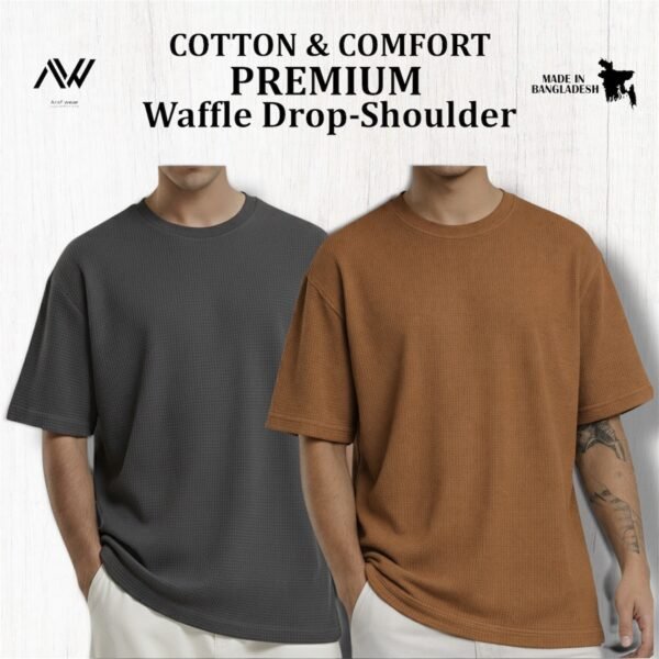 Premium Waffle Drop (Charcoal-Brown)