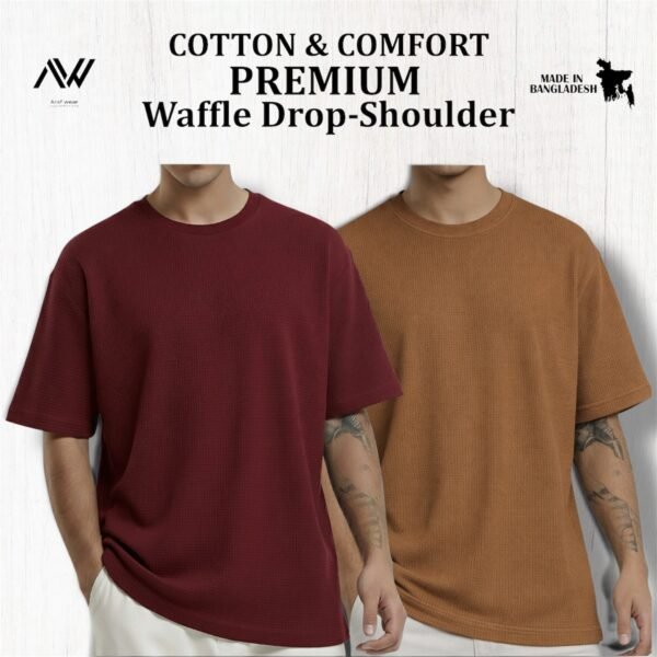 Premium Waffle Drop (Maroon-Brown)