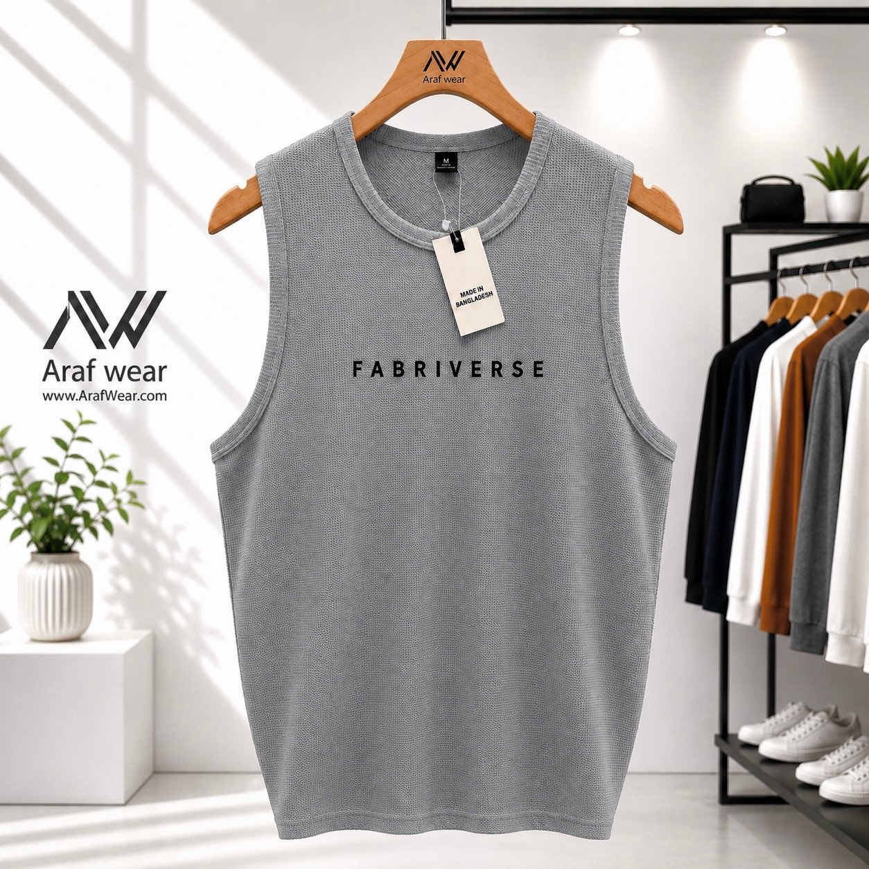 Waffle Tank Top {Gray}