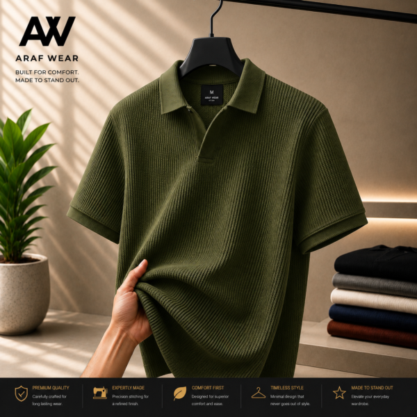 Waffle Cuban Polo {Olive}